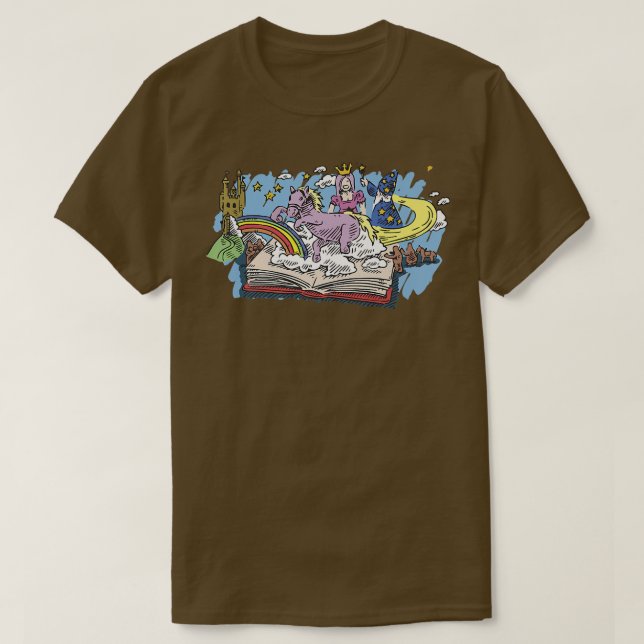Camiseta Bookworm Avid ReaderFairy Tale Fantasy Book Readin (Diseño del anverso)