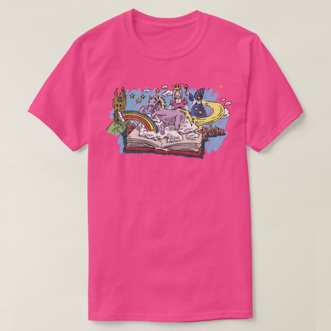Camiseta Bookworm Avid ReaderFairy Tale Fantasy Book Readin (Diseño del anverso)