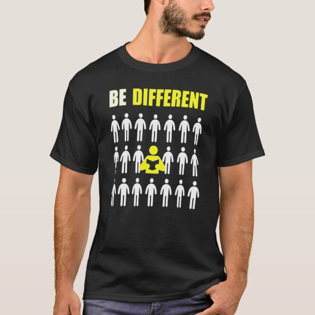 Camiseta Bookworm Be Different Inspiration (Anverso)
