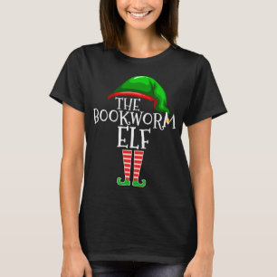 Camiseta Bookworm Elf Matching Family Navidades Gift Readin