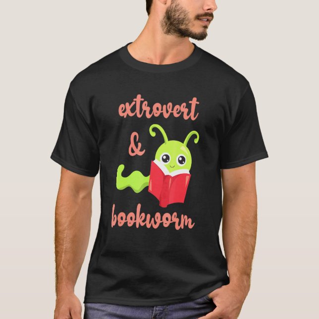Camiseta Bookworm Extrovert Book Reading 2 (Anverso)