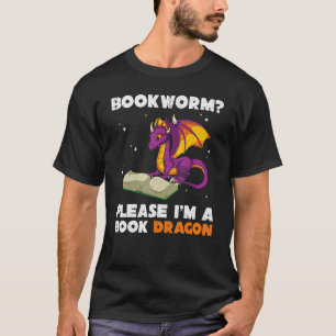 Camiseta Bookworm Fantasy Animal Book Dragon Book Reading