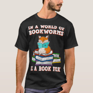 Camiseta Bookworm Funny Reading Book Fox Reader