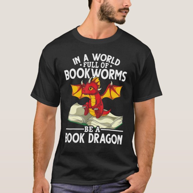 Camiseta Bookworm Leyendo Fantasy Book Librarian Drag (Anverso)