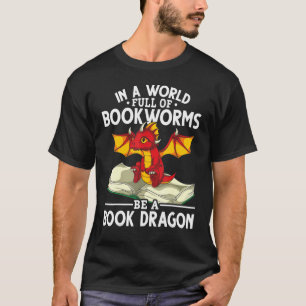 Camiseta Bookworm leyendo libro de fantasías libro de bibli