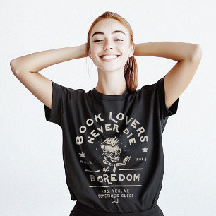 Camiseta Bookworm Reading Books Funny Retro Dark Humor