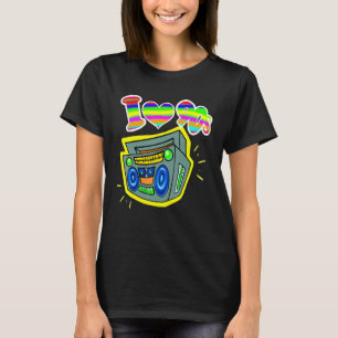 Camiseta Boom Box 90 con aire cepillado Hip Hop Rainbow Vin