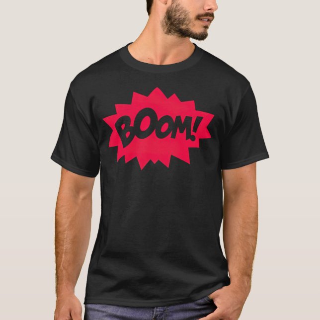 Camiseta Boom chat burbuja radio juego de vaqueros (Anverso)