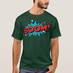 Camiseta BOOM Comic Book Personalizado Funny Pop Art Design