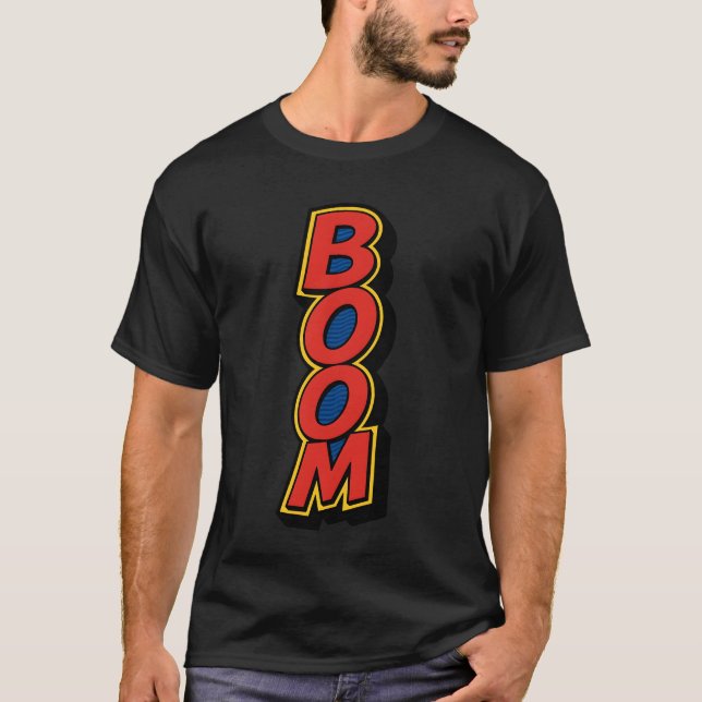 Camiseta BOOM Comic Style Typography (Anverso)