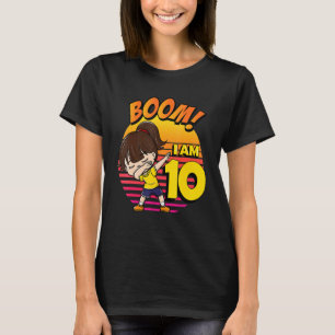 Camiseta Boom Cumplo 10 Cumpleaños de Niña Fiesta de 10º Cu