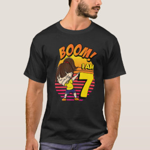 Camiseta Boom Cumplo 7 Cumpleaños De Niña Cumpleaños 7  1