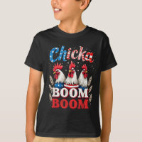 Boom De Chicka Boom Gracioso Pollo Patriótico 4 De