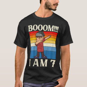 Camiseta Boom de niños Tengo 7 años y saludo 7 años