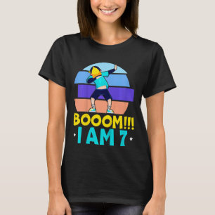 Camiseta Boom de niños Tengo 7 años y saludo 7 años
