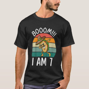 Camiseta Boom Infantil Tengo 7 Años Taco Dabbing Cumpleaños