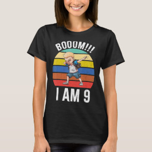 Camiseta Boom Soy 9 Muchacho 9 Años Siendo Sorprendente Nov