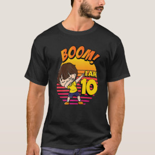 Camiseta Boom Tengo 10 años, fiesta de cumpleaños 10