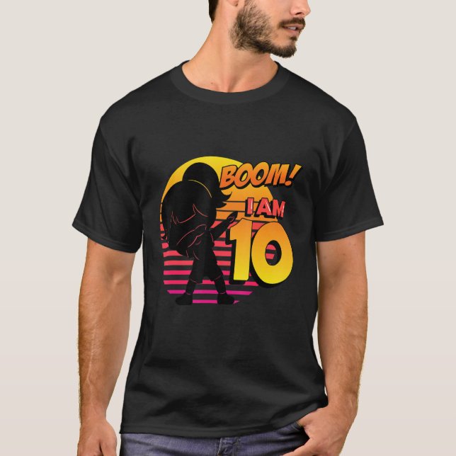 Camiseta Boom Tengo 10 Chicas Cumpleaños 10 (Anverso)