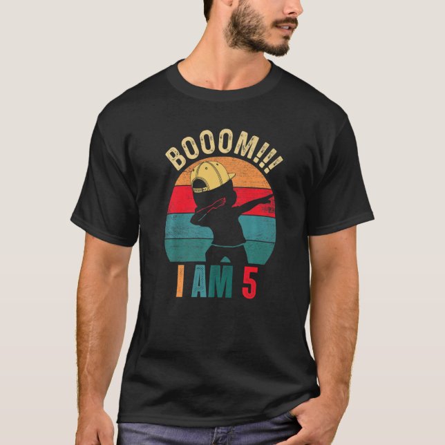 Camiseta Boom Tengo 5 Años Abandonando Niños 5 Años (Anverso)