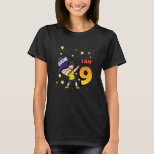 Camiseta Boom Tengo 9 Años Novena Fiesta de Cumpleaños 1