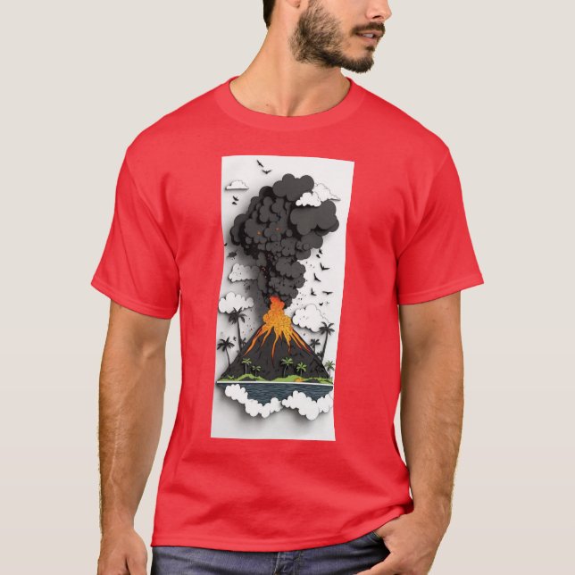 Camiseta boom volcánico (Anverso)