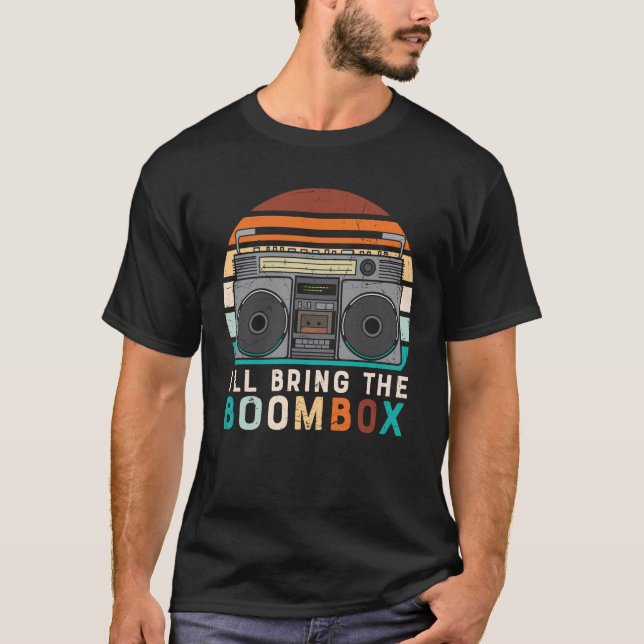 Camiseta Boombox 80s angustiado por la puesta de sol de Fet (Anverso)