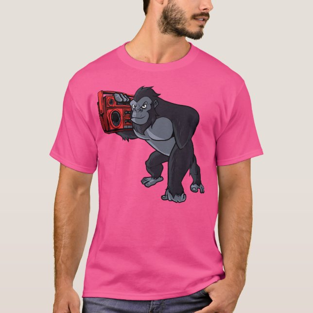 Camiseta Boombox Boxer de Boxeo de Blaster en Ghetto - Hip  (Anverso)