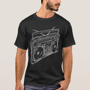 Camiseta Boombox de Hip Hop Beatbox de música de la vieja e