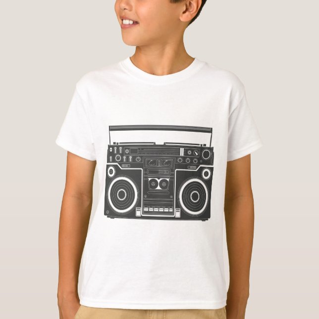 Camiseta Boombox de los años 80 (Anverso)