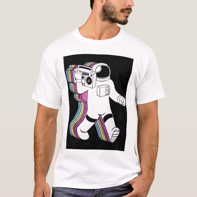 Camiseta boombox del moonwalk (Anverso)