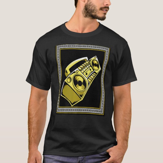 Camiseta Boombox Ghettoblaster Hip Hop Drip Urban S (Anverso)