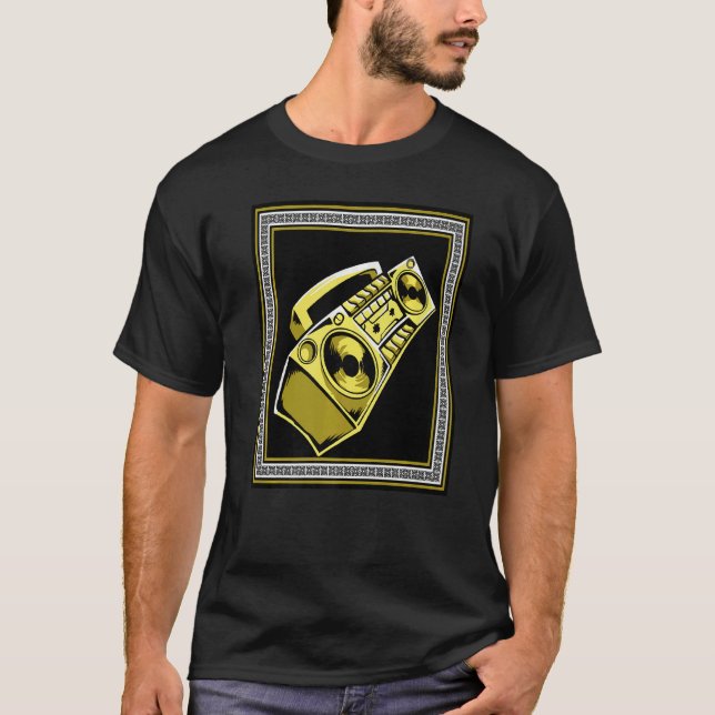 Camiseta Boombox Ghettoblaster Hip Hop Drip Urban S (Anverso)