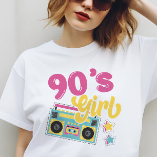 Camiseta Boombox Hippie Retro Groovy, Chica de los 90