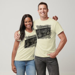 Camiseta Boombox Retro Genial Deteriorado