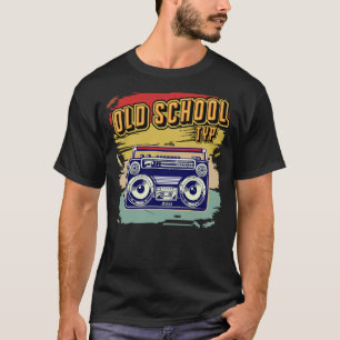 Camiseta Boombox retro vintage Escuela antigua tipo 70s 80s