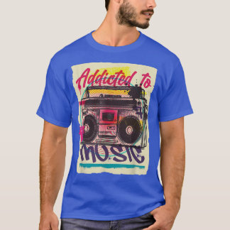 Camiseta Boombox Vintage Music Casual Graphic 