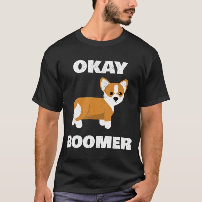 Camiseta Boomer Corgi Ok Boomer (Anverso)