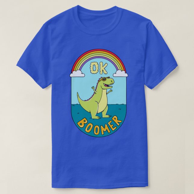 Camiseta Boomer de libros de dinosaurio (Diseño del anverso)