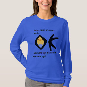 Camiseta Boomerange de manga larga azul "Gleam in Eye"