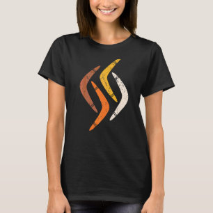 Camiseta Boomeránicos retro lanzando boomera australiana