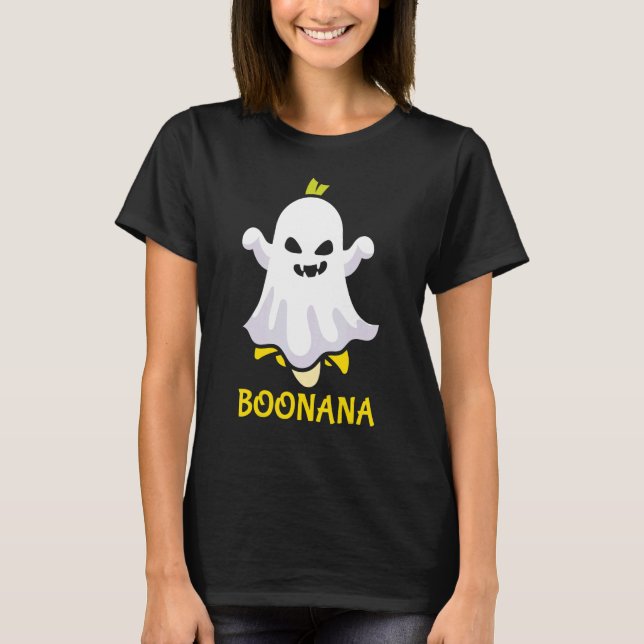 Camiseta Boonana Banana Fantasma Scary Cute Costueen Hallow (Anverso)