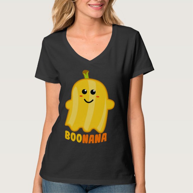 Camiseta Boonana Banana Ghost Funny Scary Cute Halloween Co (Anverso)