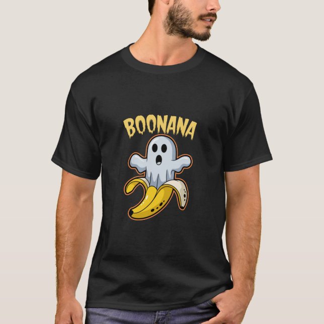 Camiseta Boonana Cute Ghost Banana Halloween (Anverso)