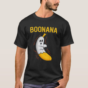 Camiseta Boonana Fantasma Lindo Plátano Halloween Hombres M
