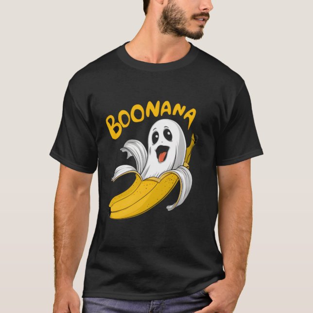 Camiseta Boonana Ghost Banana Costume Hombres Mujeres Niños (Anverso)