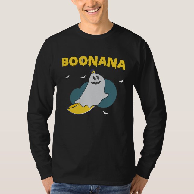 Camiseta Boonana Scary Halloween Ghost Banana Costume (Anverso)