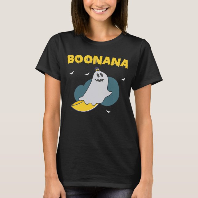 Camiseta Boonana Scary Halloween Ghost Banana Costume (Anverso)