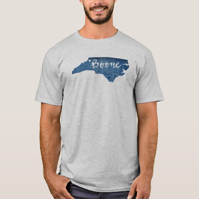 Camiseta Boone North Carolina Wood Grain (Anverso)