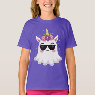 Camiseta Boonicorn Halloween Unicornio Lindo Boo Fantasma N